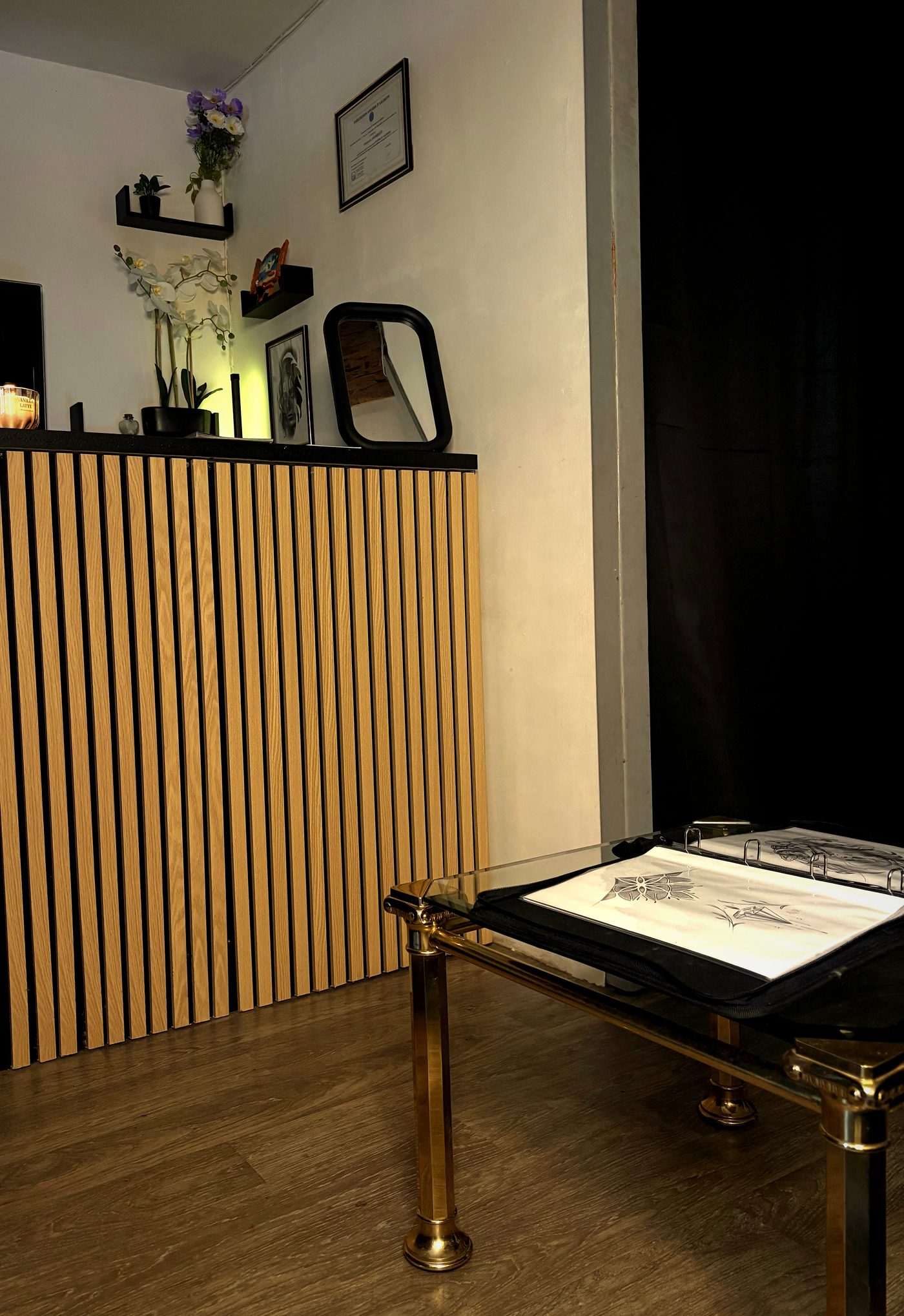 L'intérieur du salon privé